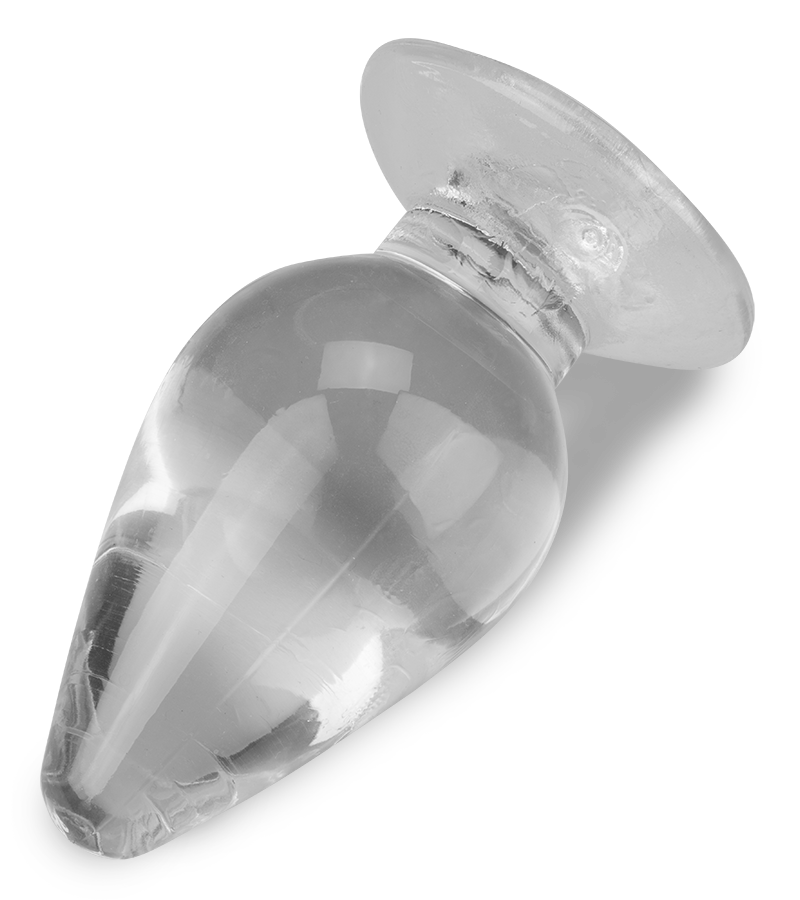 Transparenter Buttplug mit Saugfuß Softy