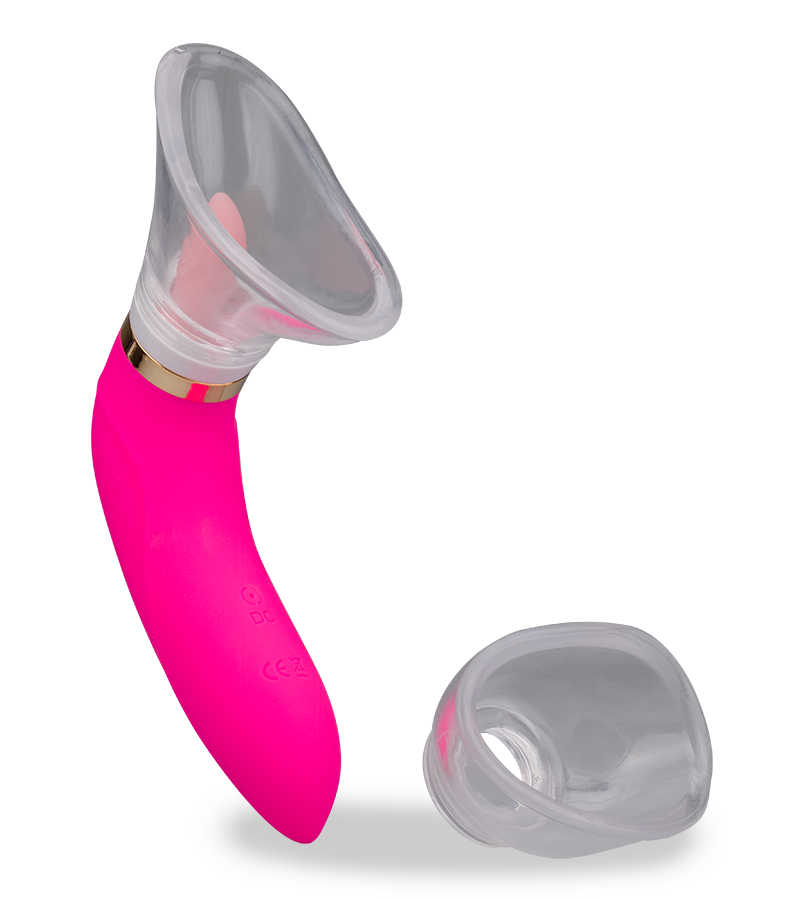 Vagina-Pumpe mit Cunnilingus-Effekt, 2 Aufsätze