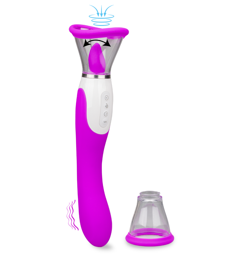 Vaginapumpe mit Zunge und Vibrator Torch