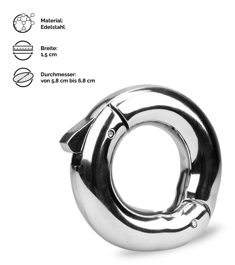 Verstellbarer Cockring aus Edelstahl Havy