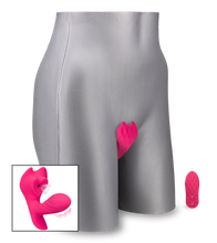 Laden Sie das Bild in den Galerie-Viewer, Vibrating Panty mit Druckwellen und Innendildo