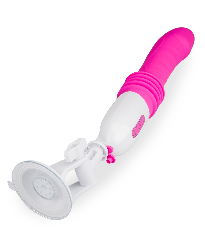 Vibrator mit Stoßfunktion und Saugfuß