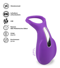 Laden Sie das Bild in den Galerie-Viewer, Vibrierender Cockring Shelly