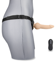 Laden Sie das Bild in den Galerie-Viewer, Vibrierender Strap-On-Dildo mit kugelförmiger Basis