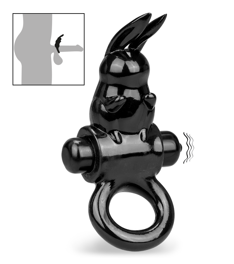 Vibro-Cockring mit 10 Modi Bunny
