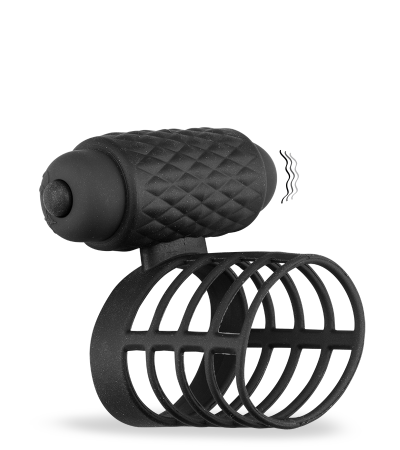 Vibro-Penisring mit Peniskäfig