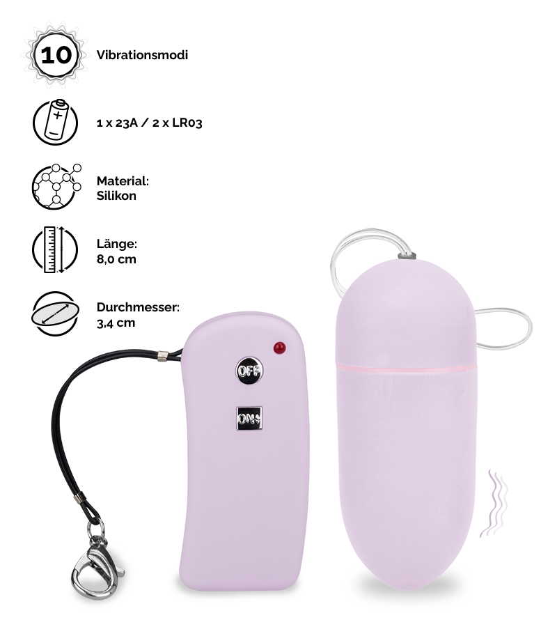 Vibroei mit Fernbedienung Brava - L