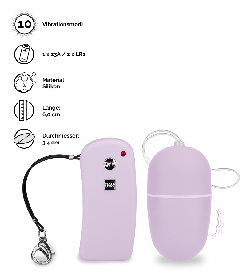 Vibroei mit Fernbedienung Brava - M