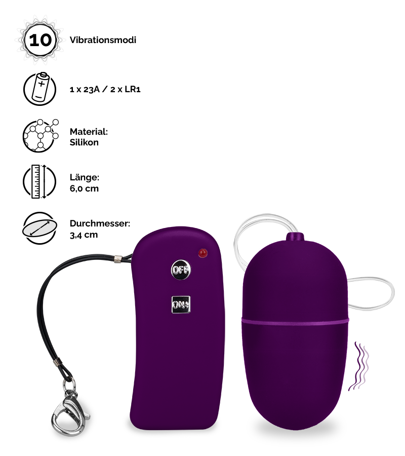 Vibroei mit Fernbedienung Brava - M