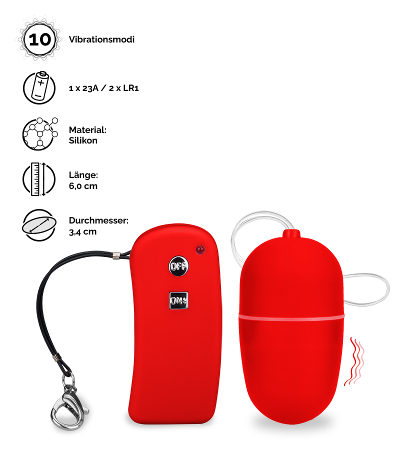 Vibroei mit Fernbedienung Brava - M