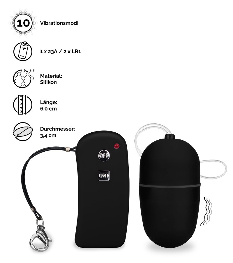 Vibroei mit Fernbedienung Brava - M