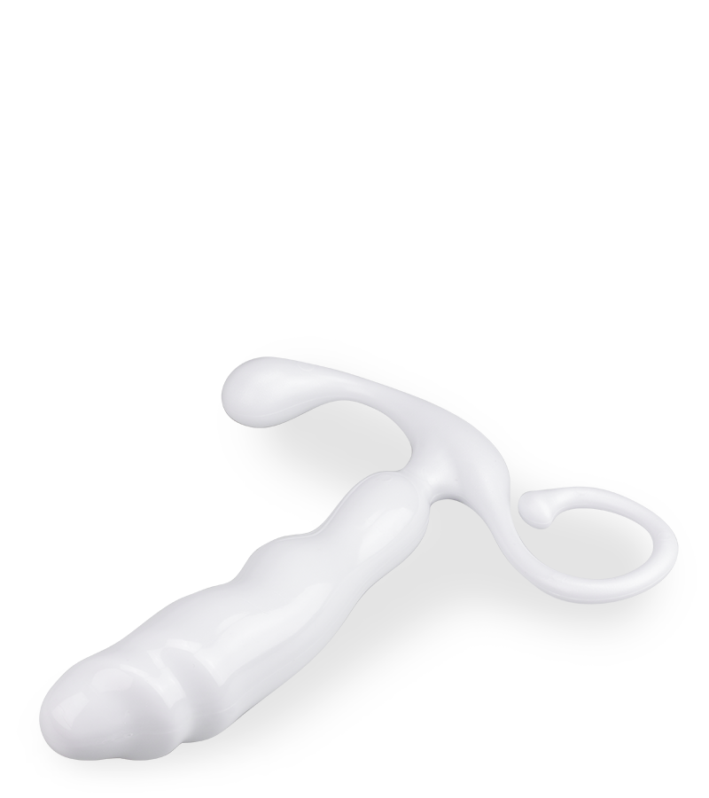 Weißer Prostata-Plug Odin, M-Größe