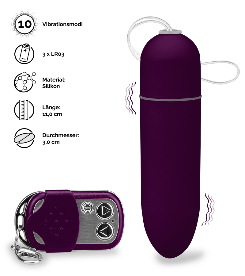 XXL-Vibroei mit Fernbedienung