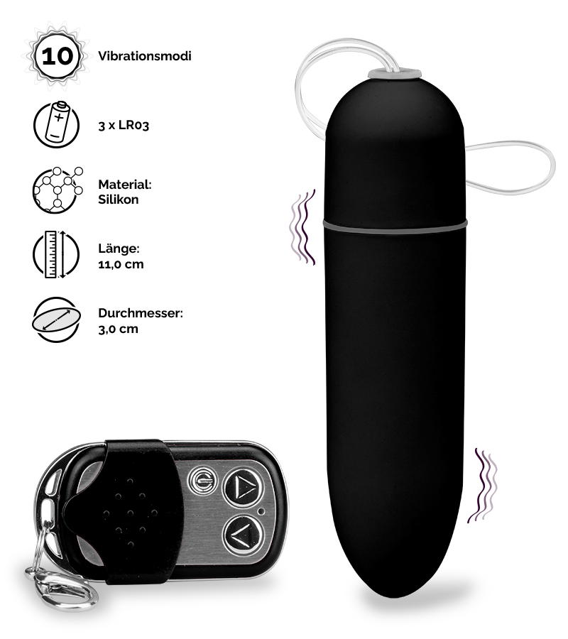 XXL-Vibroei mit Fernbedienung